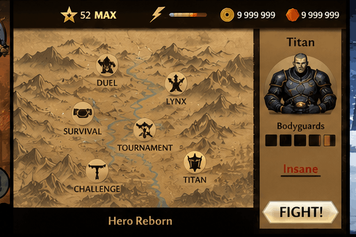 Shadow Fight 2 MOD APK max level 52 with unlimited coins and gems